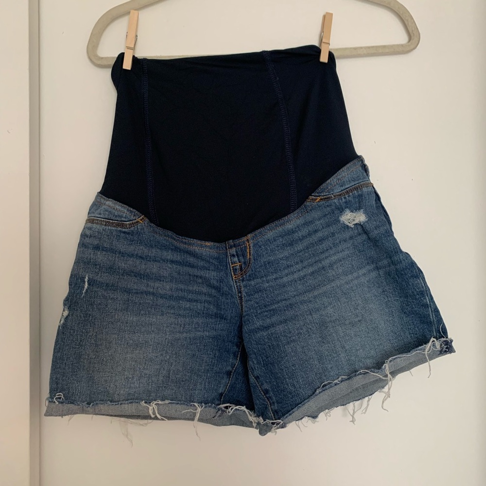 Over the belly maternity Jean shorts